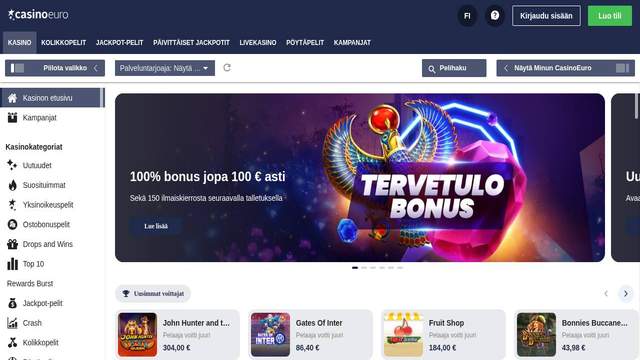 CasinoEuro casino screenshot